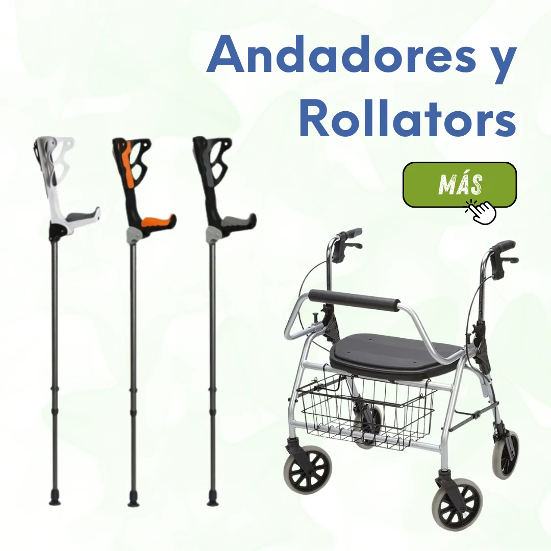 Andadores, muletas y bastones para personas mayores o con movilidad reducida